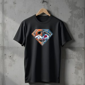 Denver Broncos Colorado Avalanche Batman Superman Logo Bat 016 T-Shirt