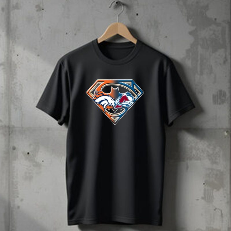 Denver Broncos Colorado Avalanche Batman Superman Logo Bat 016 T Shirt 1 T Shirt 1