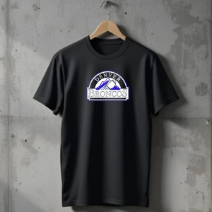 Denver Broncos Colorado Rockies Logo Mashup NFL MLB T-Shirt