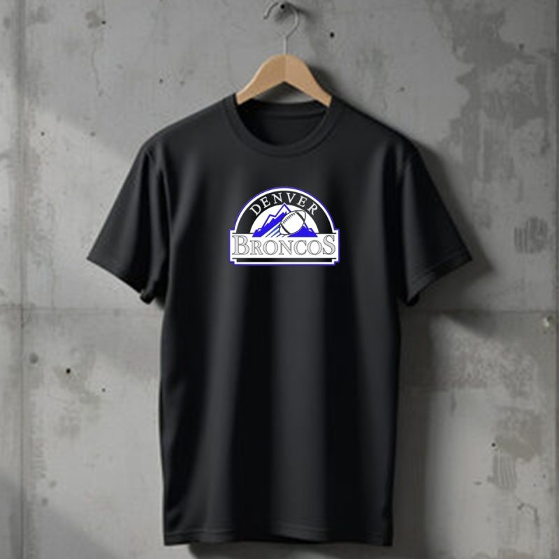 Denver Broncos Colorado Rockies Logo Mashup Nfl Mlb T Shirt 1 T Shirt 1