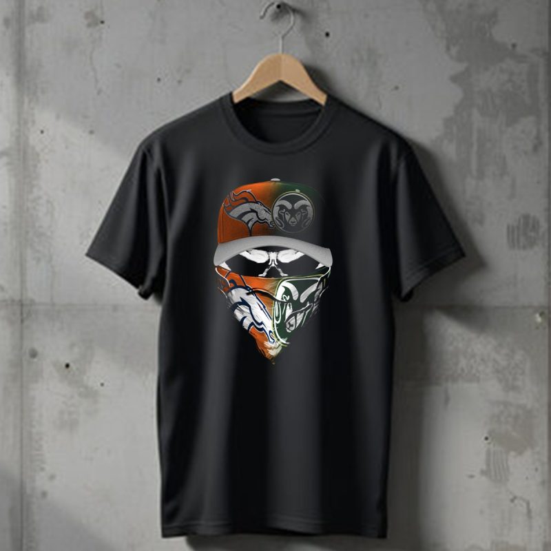 Denver Broncos Colorado State Rams Fusion Mask T Shirt 1 T Shirt 1