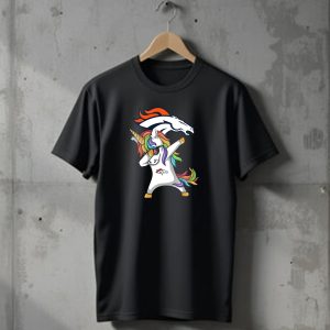Denver Broncos Dabbing Unicorn With Team T-Shirt
