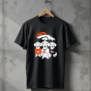 Denver Broncos Dachshunds Trio T-Shirt
