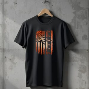 Denver Broncos Distressed American Flag Stars And Stripes T-Shirt