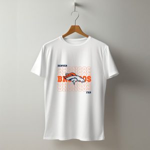 Denver Broncos Fan Bold Logo Overlapping Text T-Shirt