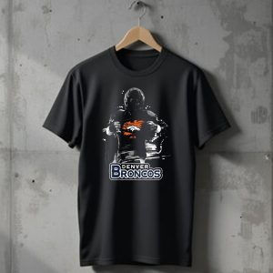 Denver Broncos Football Player Logo Splash Effect T-Shirt