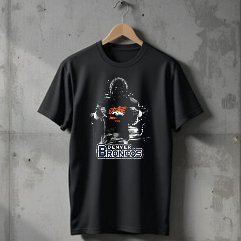 Denver Broncos Football Player Logo Splash Effect T Shirt 1 T Shirt 1