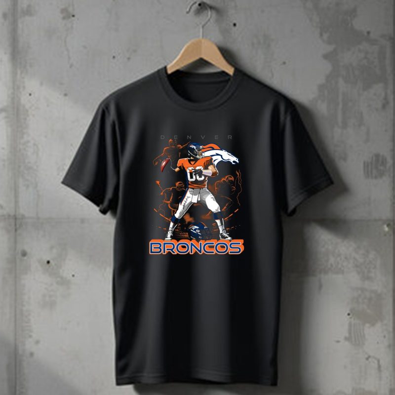 Denver Broncos Football Team Quarterback Action And Horse T Shirt 1 T Shirt 1