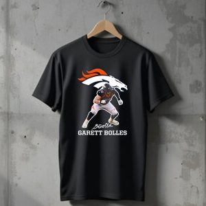 Denver Broncos Garett Bolles Signature Football Player T-Shirt