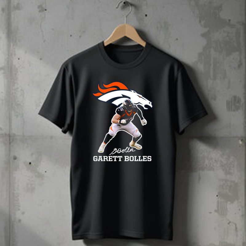 Denver Broncos Garett Bolles Signature Football Player T Shirt 1 T Shirt 1