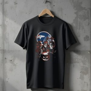 Denver Broncos Halloween Scream Team T-Shirt