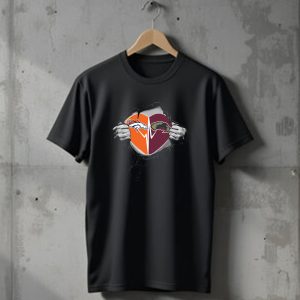 Denver Broncos Heart And Pioneers Logo Fusion T-Shirt