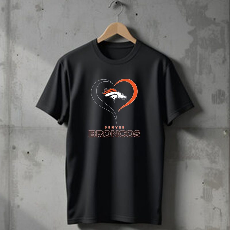 Denver Broncos Heart Logo In My Heart T Shirt 1 T Shirt 1