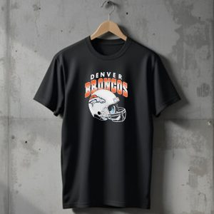 Denver Broncos Helmet NFL Logo Team Spirit T-Shirt