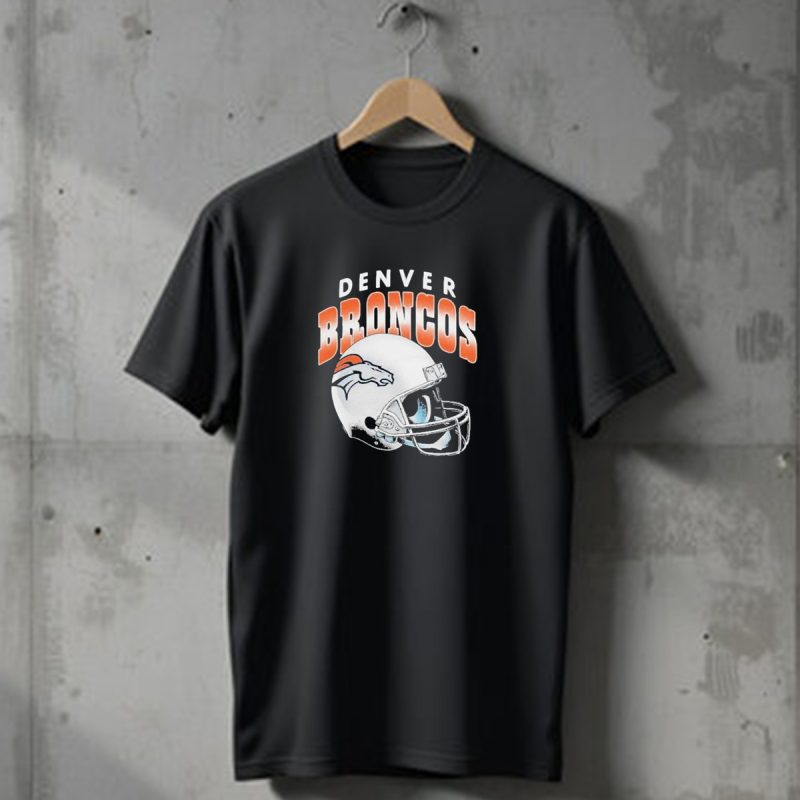 Denver Broncos Helmet Nfl Logo Team Spirit T Shirt 1 T Shirt 1