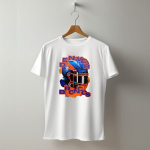 Denver Broncos Helmet Team Sports T-Shirt