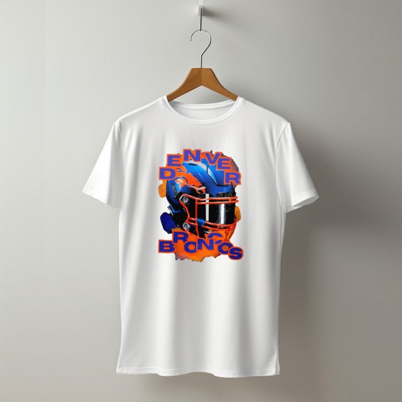 Denver Broncos Helmet Team Sports T Shirt 1 T Shirt 1