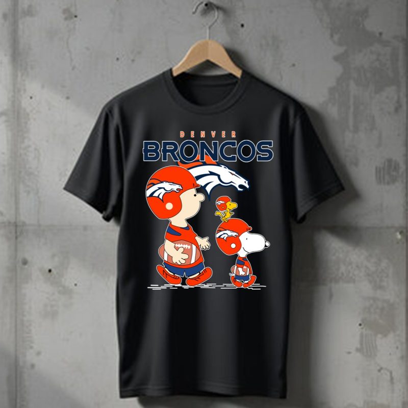Denver Broncos Lets Play Football Together Snoopy T Shirt T Shirt 1