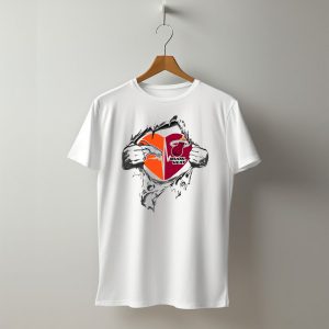 Denver Broncos Miami Heat Heart Logos Unity T-Shirt