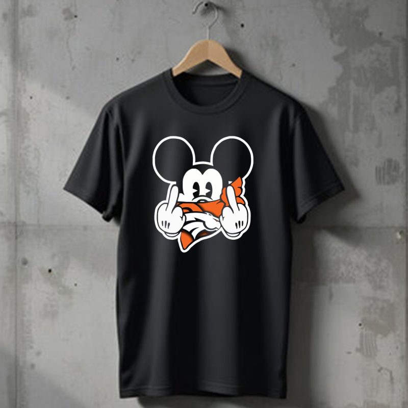 Denver Broncos Mickey Middle Fingers T Shirt 1 T Shirt 1