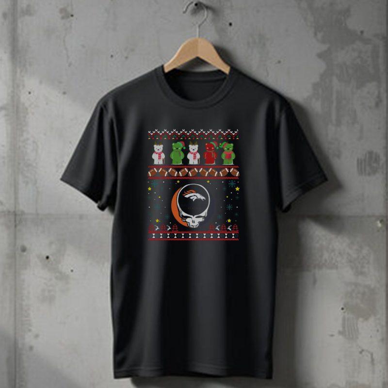 Denver Broncos Nfl Grateful Dead Bears Christmas Sweater Ugly Xmas Holiday T Shirt 1 T Shirt 1