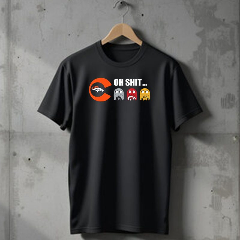 Denver Broncos Oh Shit Pac Man Ghosts T Shirt 1 T Shirt 1
