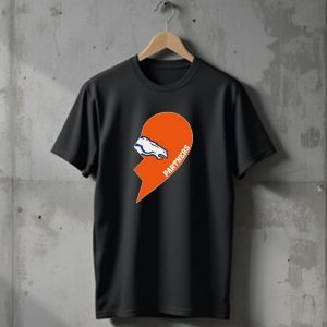 Denver Broncos Orange Half Heart Partners T-Shirt
