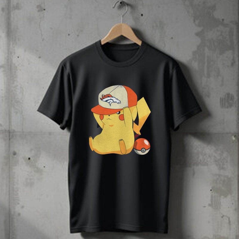 Denver Broncos Pikachu Pokemon T Shirt T Shirt 1