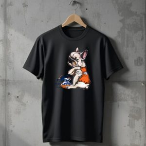 Denver Broncos Pug with Helmet and Ball T-Shirt