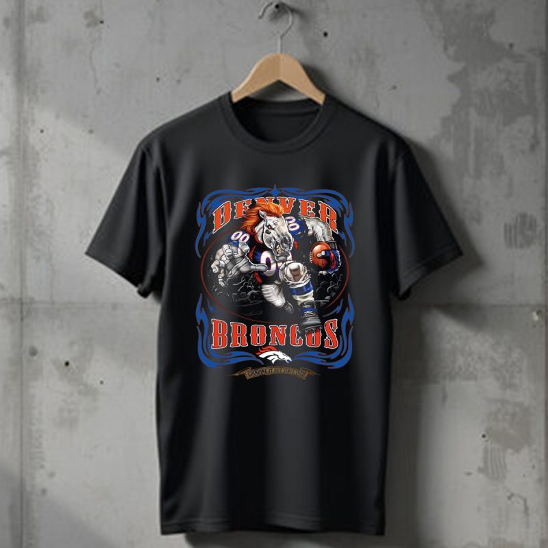 Denver Broncos Running Nfl T Shirt T Shirt 1