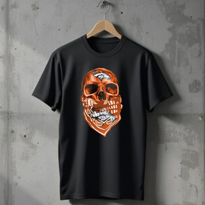 Denver Broncos Skull Bandana T Shirt 1 T Shirt 1
