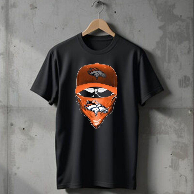 Denver Broncos Skull Cap And Bandana Nfl Fan Gear T Shirt 1 T Shirt 1