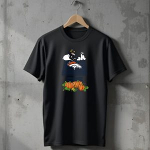 Denver Broncos Snoopy Halloween Pumpkin House T-Shirt