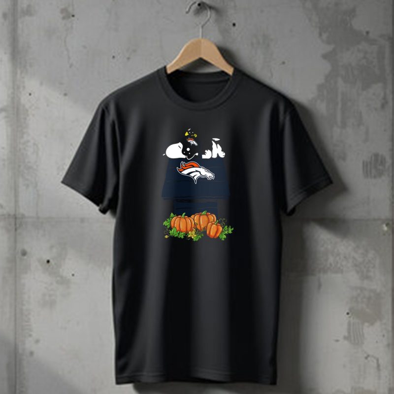 Denver Broncos Snoopy Halloween Pumpkin House T Shirt 1 T Shirt 1