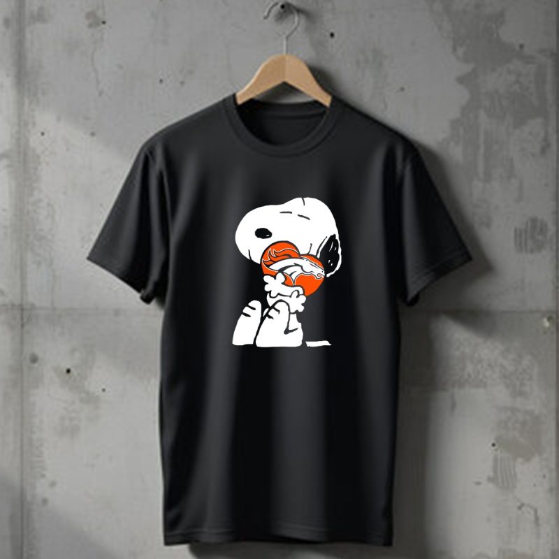 Denver Broncos Snoopy Hugging Football T Shirt 1 T Shirt 1