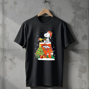 Denver Broncos Snoopy & Woodstock Christmas T-Shirt
