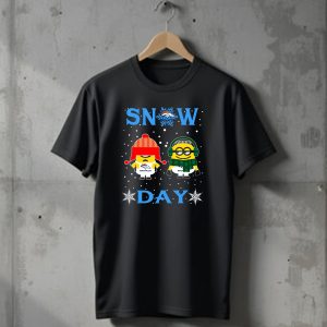 Denver Broncos Snow Day Minion Fans Winter Fun T-Shirt