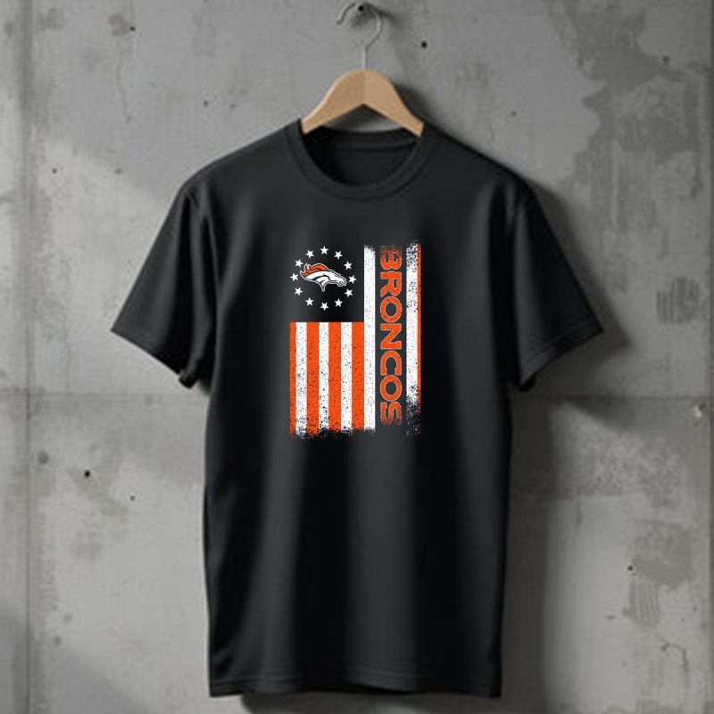 Denver Broncos Stars Stripes American Flag T Shirt 1 T Shirt 1