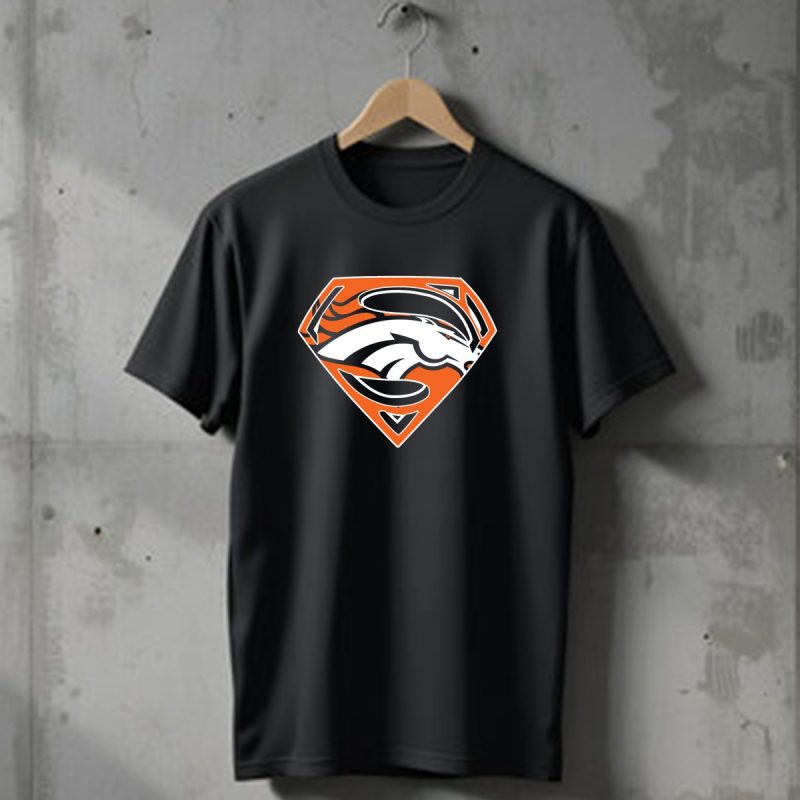 Denver Broncos Superhero Logo T Shirt 1 T Shirt 1