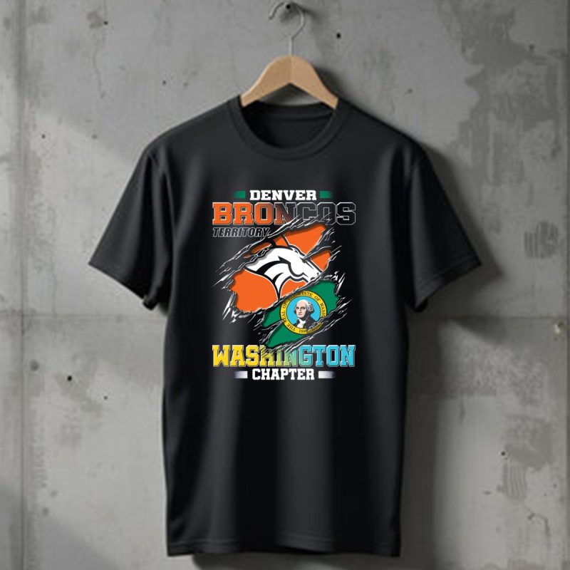 Denver Broncos Territory Washington Chapter Seal Of State Of Washington T Shirt 1 T Shirt 1