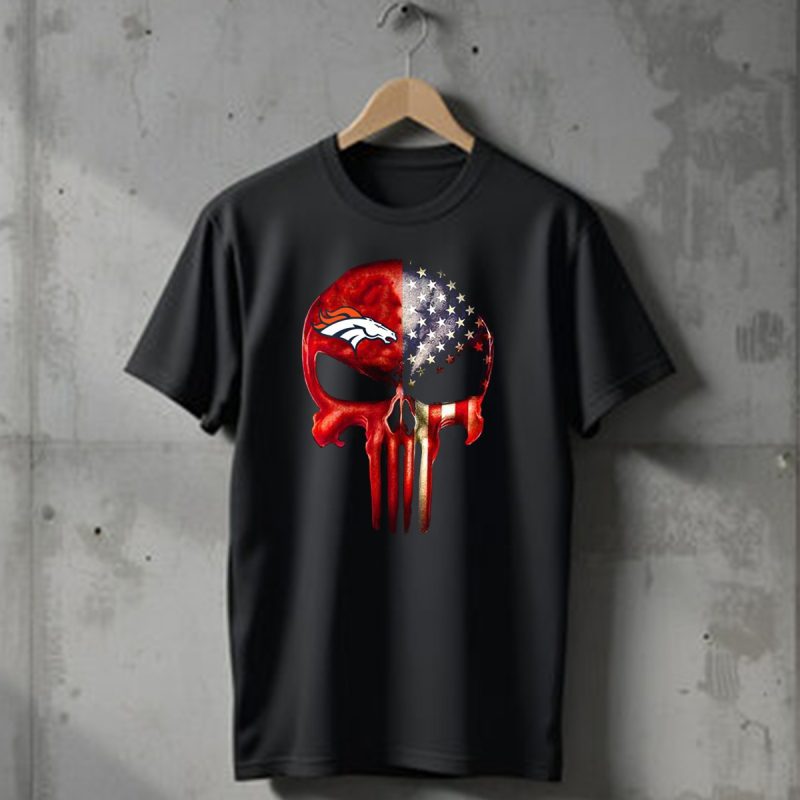 Denver Broncos Usa Punisher Skull T Shirt 1 T Shirt 1