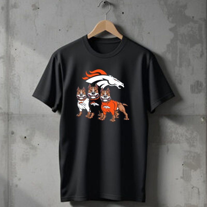 Denver Broncos With Pitbull T Shirt 1 T Shirt 1