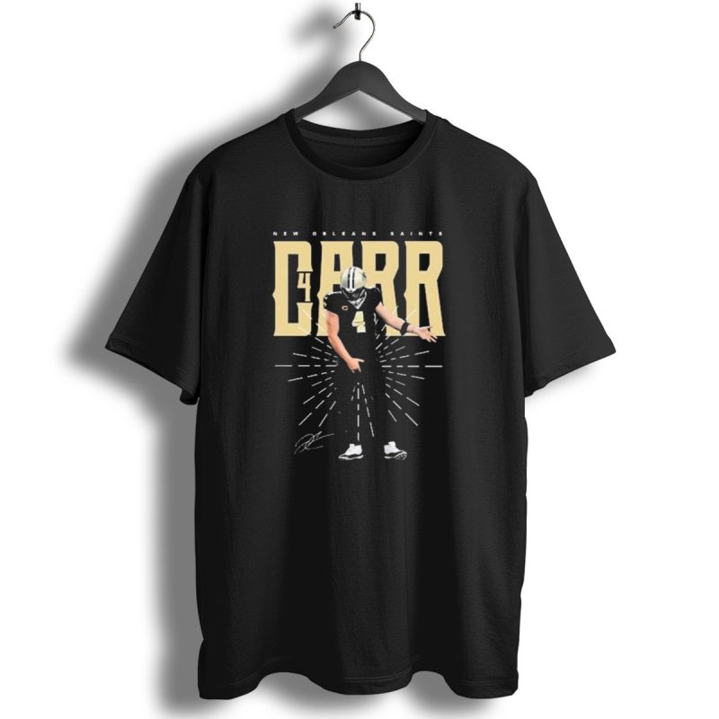 Derek Carr 4 New Orleans Saints Signature T Shirt 1 T Shirt 1