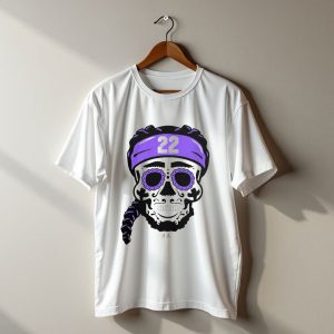 Derrick Henry 22 NFLPA Sugar Skull Baltimore Ravens Braids T-Shirt