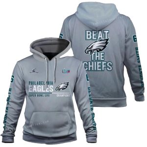 Devonta Smith 6 Beat The Chiefs Philadelphia Eagles SB Champion 2023 All Over Print All Over Print Hoodie