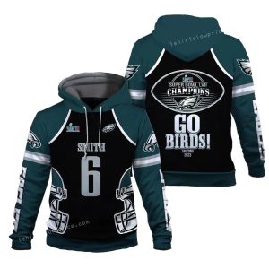 Devonta Smith 6 Go Eagles Philadelphia Eagles SB Champion 2023 All Over Print Hoodie