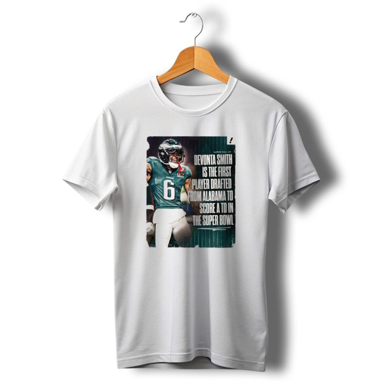 Devonta Smith Philadelphia Eagles First Alabama Player To Score Td In Super Bowl Lix T Shirt T Shirt 1 1