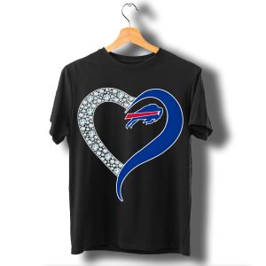 Diamond Buffalo Bills Heart T Shirt
