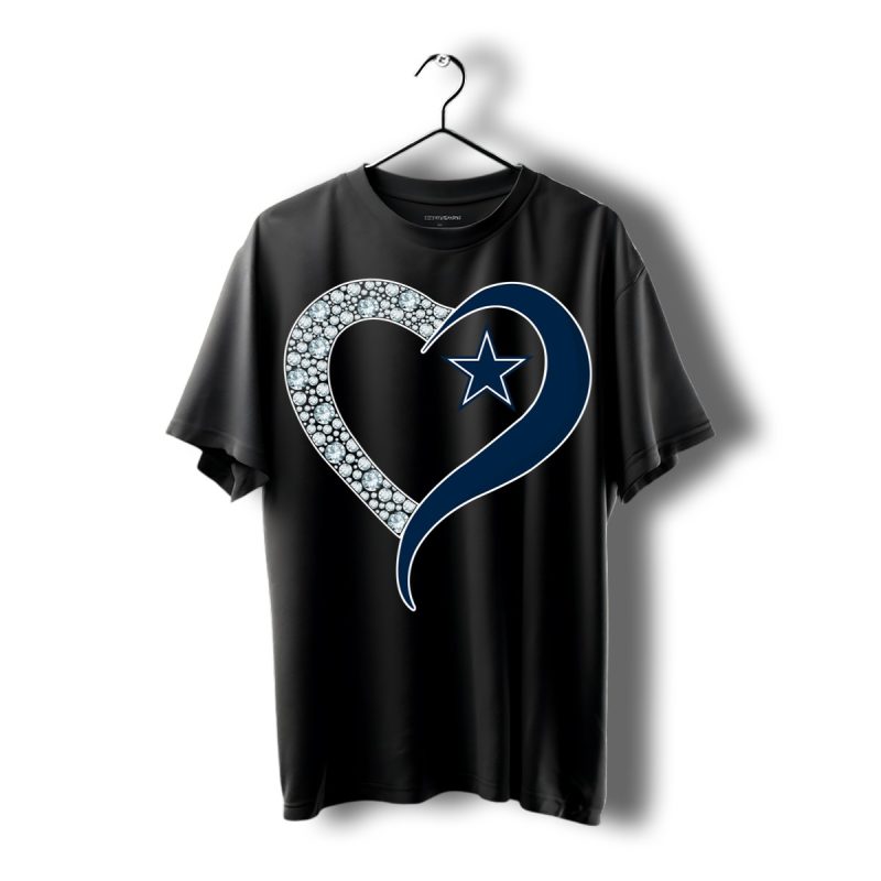 Diamond Dallas Cowboys Heart Shirt T Shirt 1