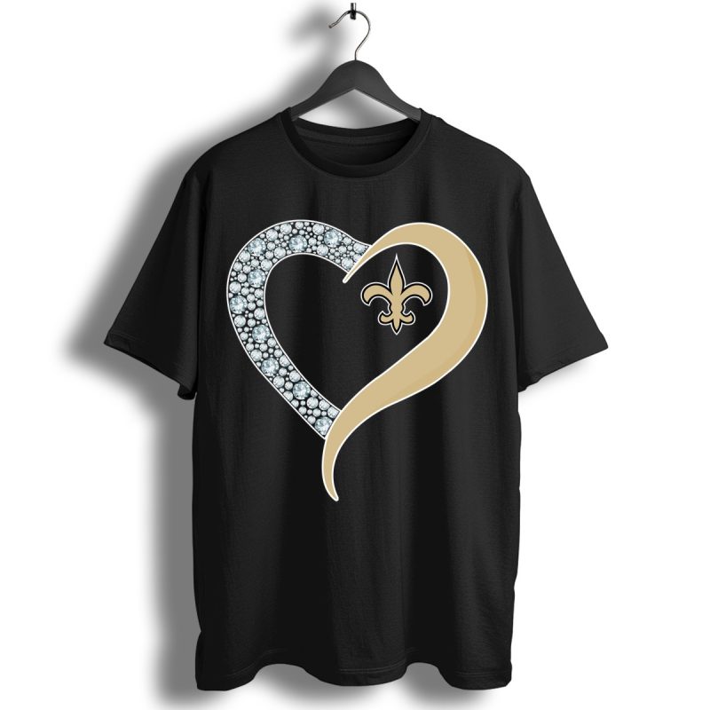 Diamond New Orleans Saints Heart Shirt T Shirt 1